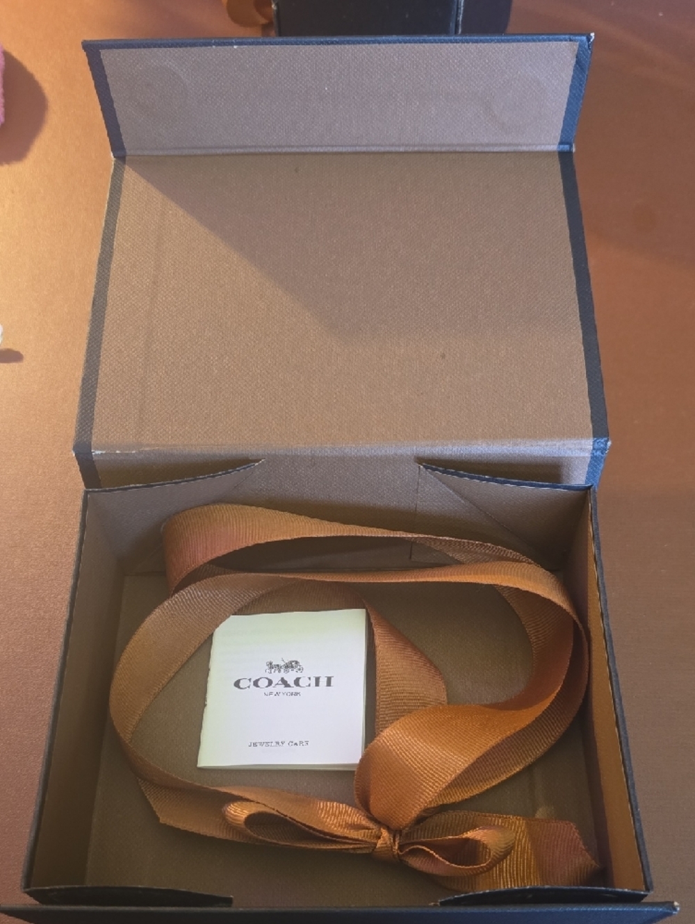 Coach Gold-Tone and Maroon Leather Horsebit Charm Bracelet - Picture 4 of 5